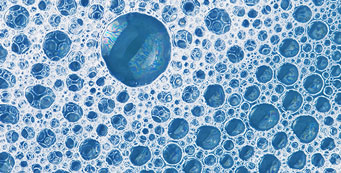 microscopic depiction of bubbles in aqueous coating
